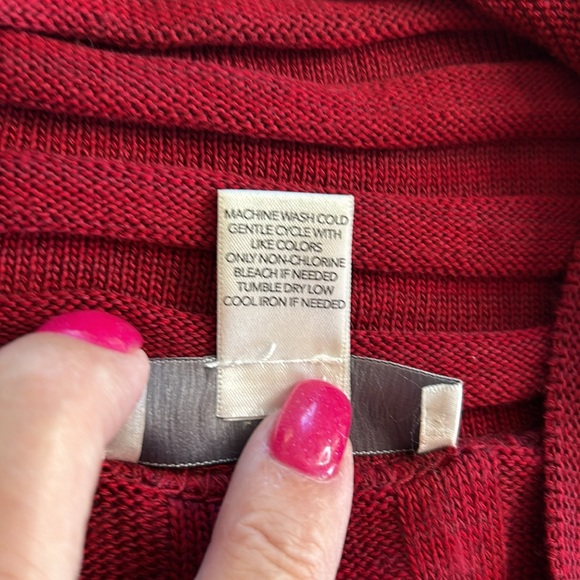 3/$25 CJ Banks Long Tunic 1/2 Sleeve Burgandy Sweater. Size 1X Business Fall - Picture 8 of 11